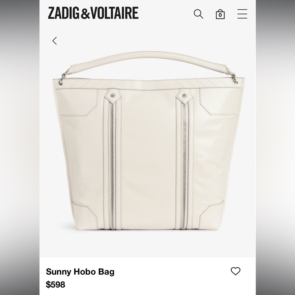 Zadig and Volitare Sunny Hobo Bag